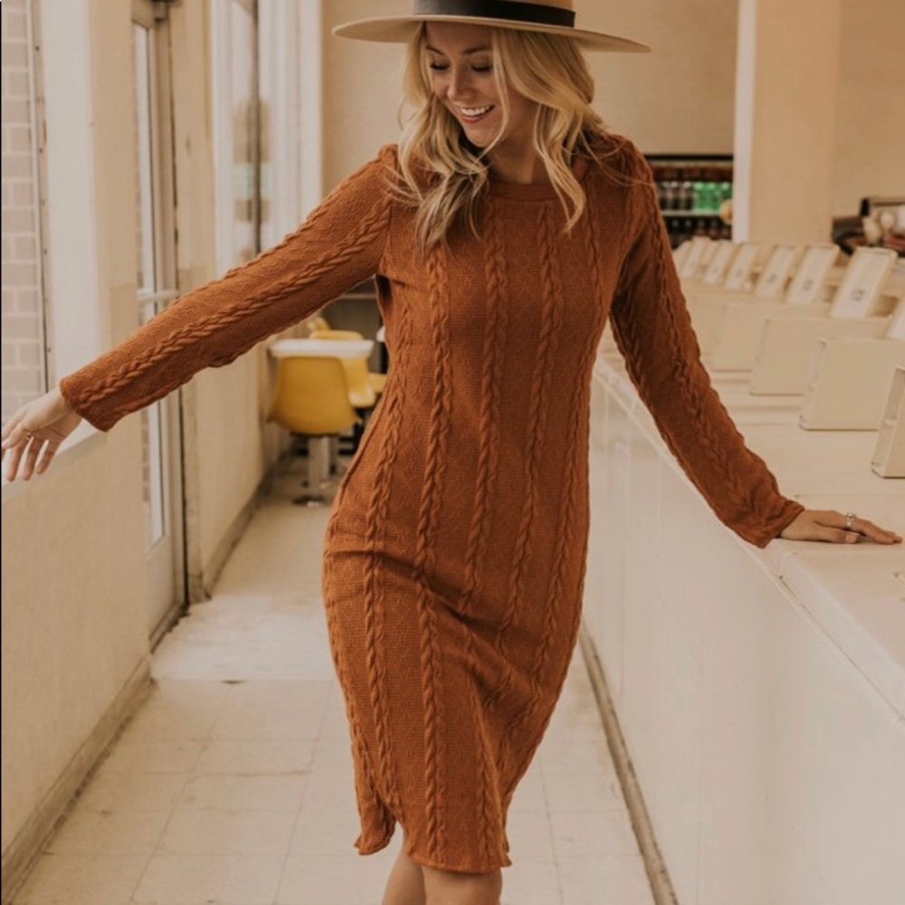 Rustyn Roolee dress in color camel